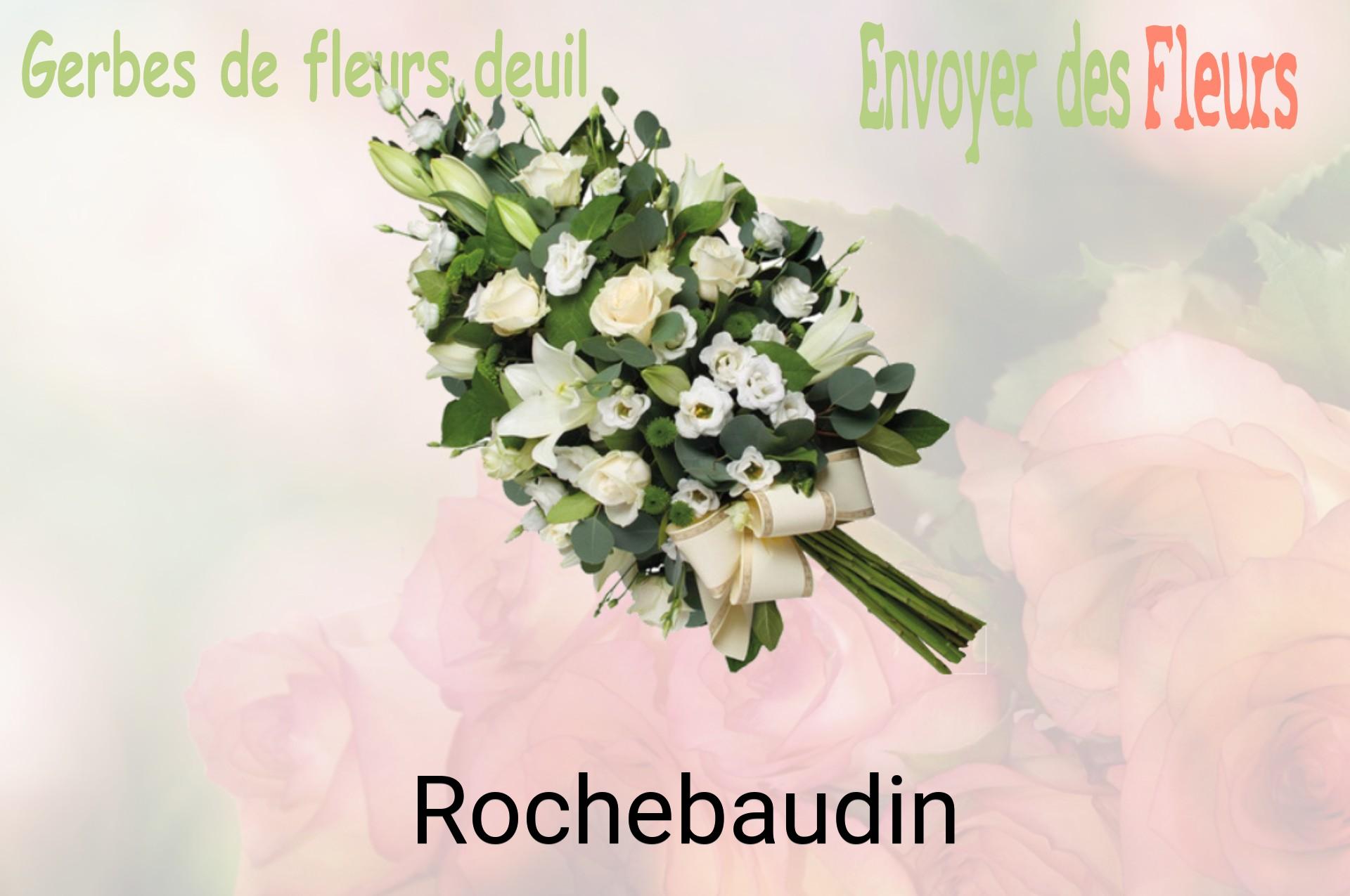 Gerbe de fleurs de deuil livrée à Rochebaudin
